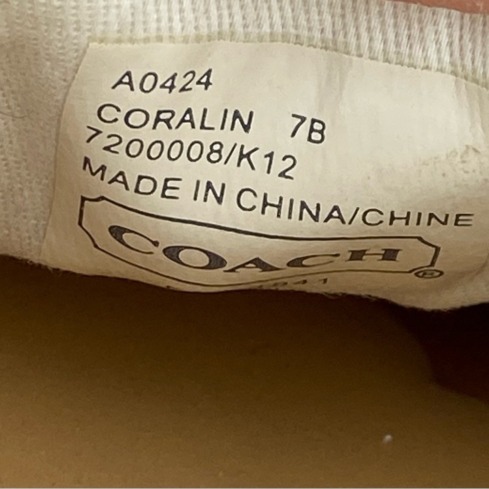 Coach Yellow and Cream Boat Loafer Flats Size 7 In Box!! - Picture 7 of 9